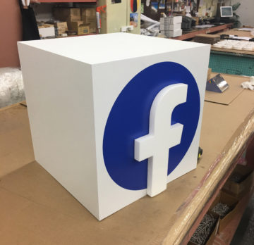 Fabricated PVC display cube