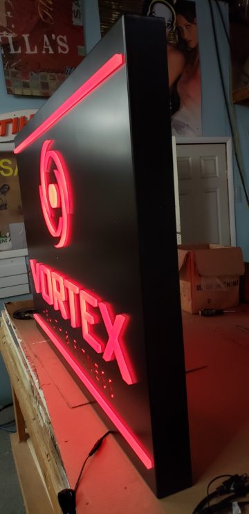 Fabricated Light box with Pop-Thru LED Letters